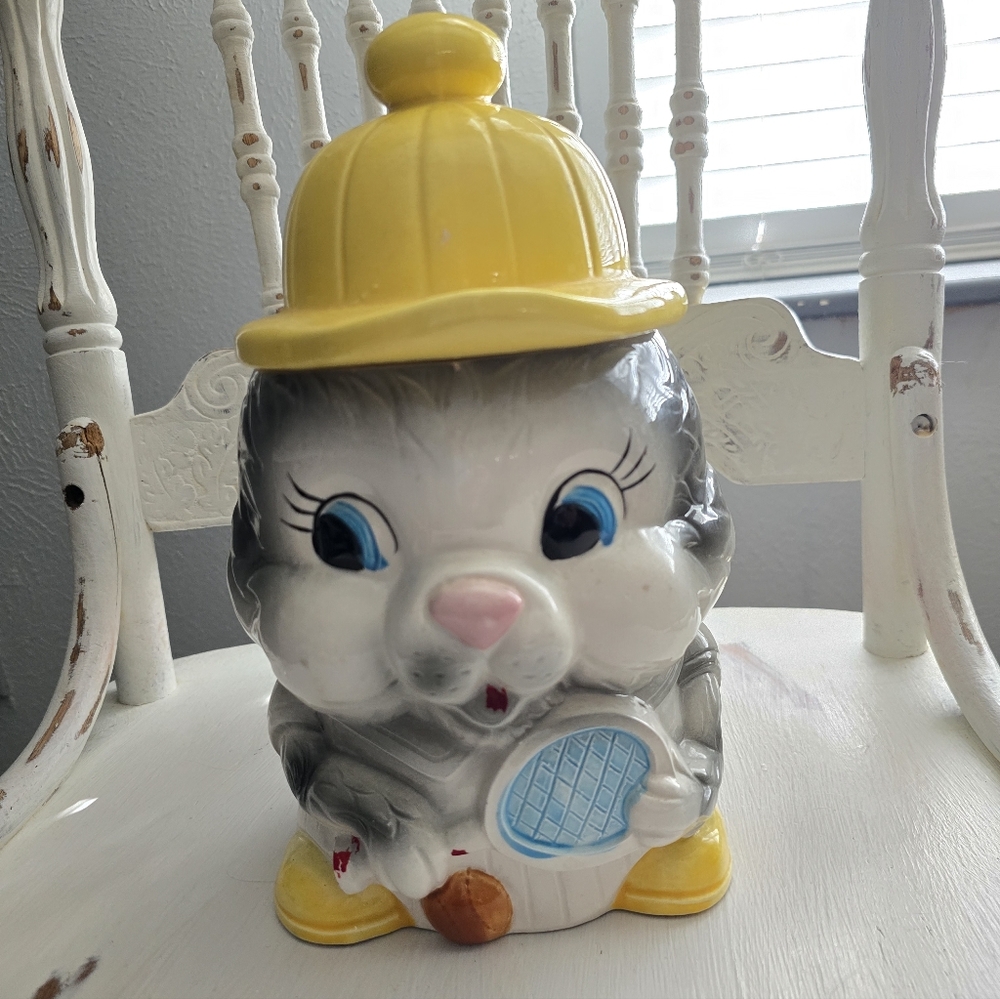 Ceramic kitty Cat Cookie Jar